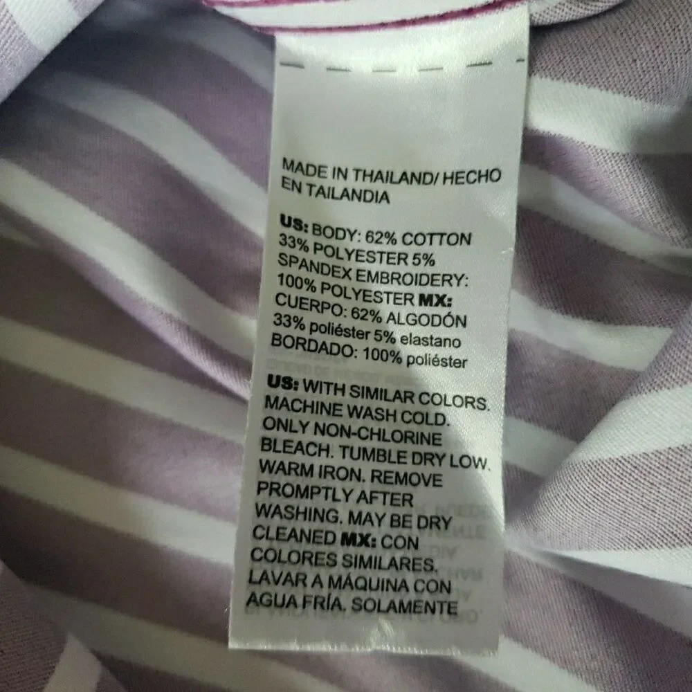 Chico's Women Striped Long Sleeve Button-Up Shirt Multicolor Size 0 US S